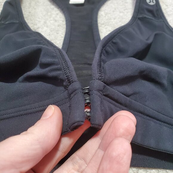 LULULEMON Lift & Separate Sports Bra Front Eye Hook Closure Blk Women 36DD, 36E - Picture 2 of 10